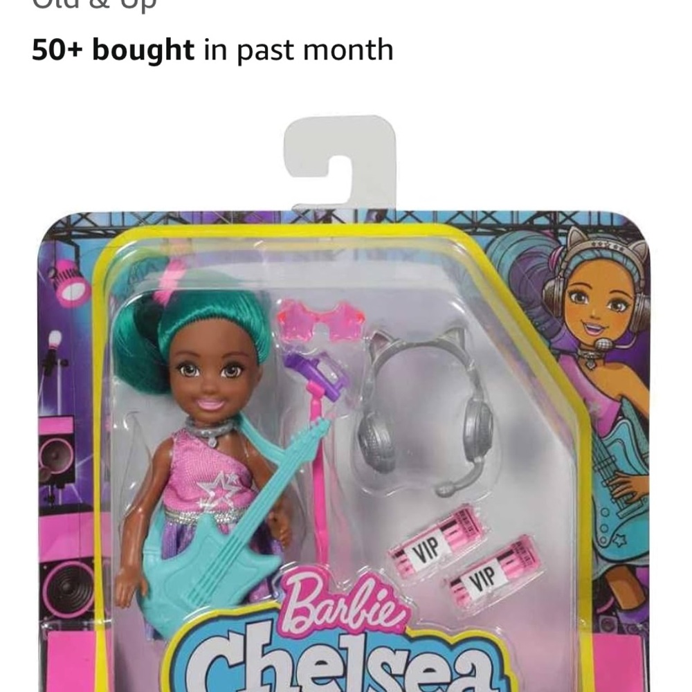 NIB- Barbie Chelsea Doll with Guitar and Accessories